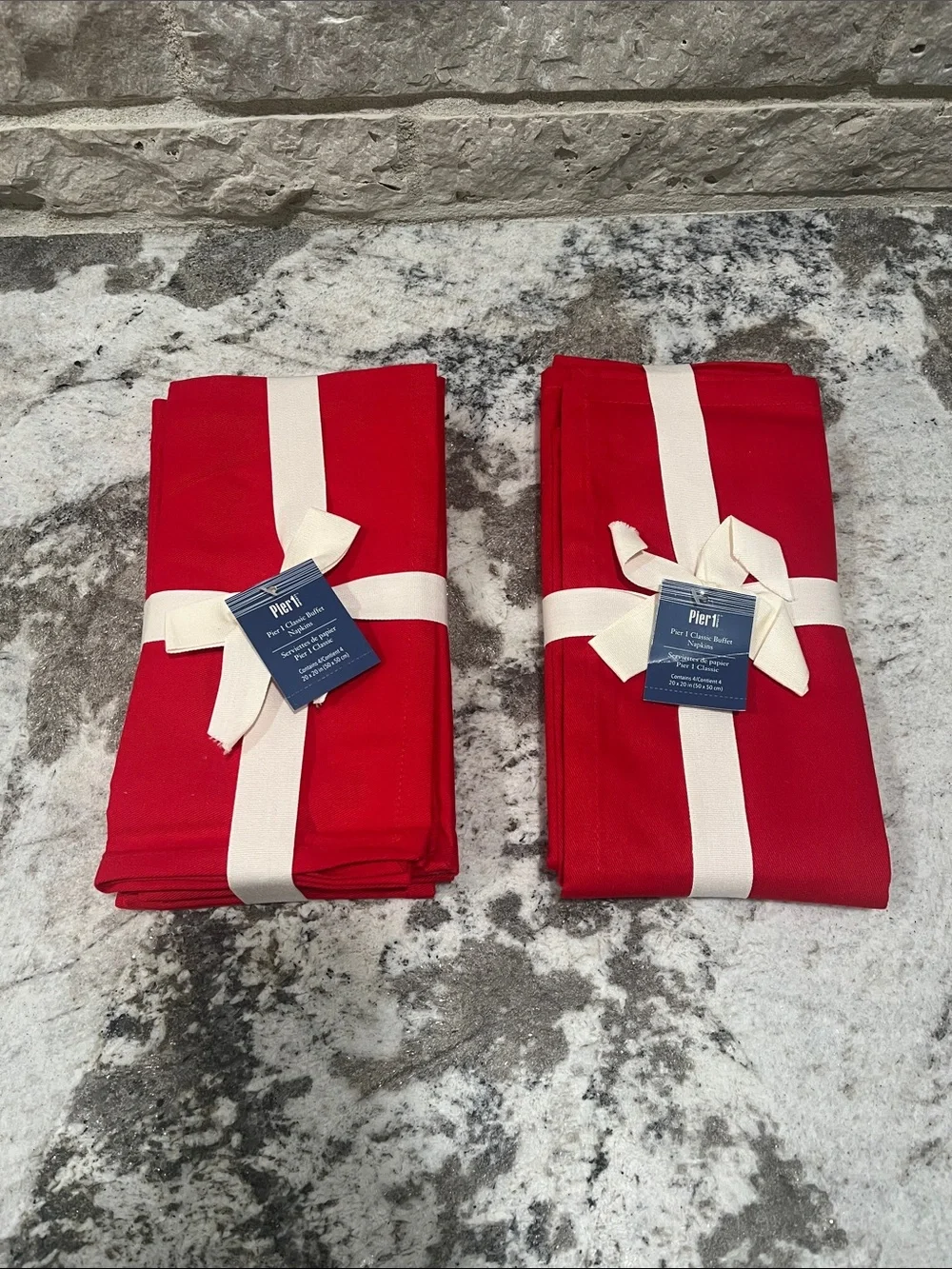 NEW Set of 8 Pier 1 Red Napkins